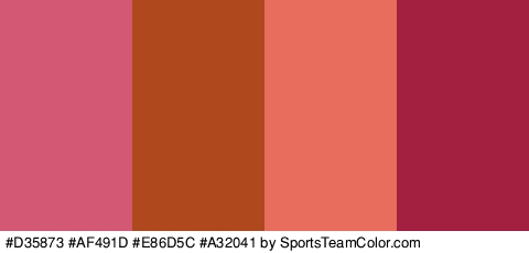 #D35873 #AF491D #E86D5C #A32041 Colors