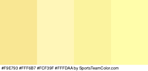 #F9E793 #FFF6B7 #FCF39F #FFFDAA Colors