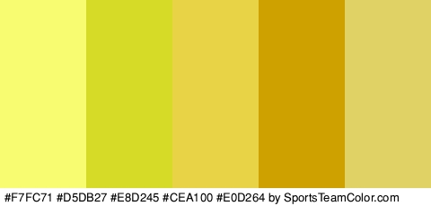 #F7FC71 #D5DB27 #E8D245 #CEA100 #E0D264 Colors