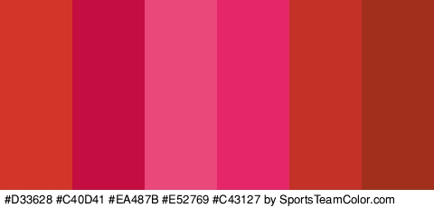 #D33628 #C40D41 #EA487B #E52769 #C43127 #A02F1B Colors