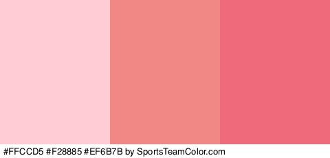 #FFCCD5 #F28885 #EF6B7B Colors