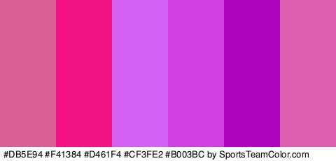 #DB5E94 #F41384 #D461F4 #CF3FE2 #B003BC #DB5EB1 Colors