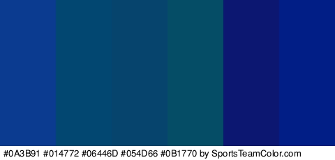 #0A3B91 #014772 #06446D #054D66 #0B1770 #011E87 Colors