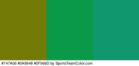 #747A06 #0A9948 #0F966D Colors