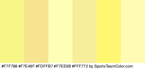 #F7F788 #F7E48F #FDFFB7 #F7EE9B #FFF772 #FFFBB5 Colors