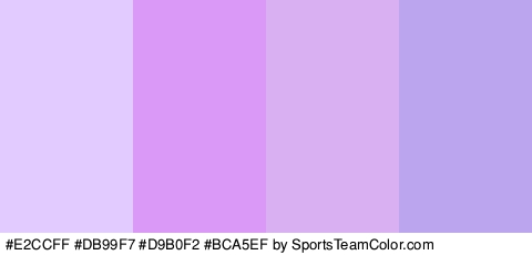 #E2CCFF #DB99F7 #D9B0F2 #BCA5EF Colors