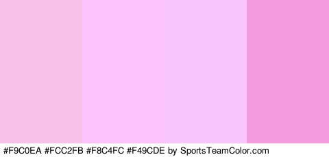 #F9C0EA #FCC2FB #F8C4FC #F49CDE Colors