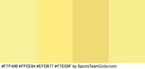 #F7F49B #FFEE84 #EFDB77 #F7EE8F Colors