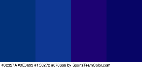 #02327A #0E3693 #1C0272 #070666 Colors