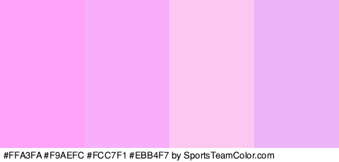 #FFA3FA #F9AEFC #FCC7F1 #EBB4F7 Colors