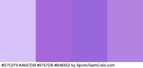 #D7C2F9 #A667DB #9767DB #B483E2 Colors