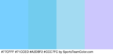 #77CFFF #71CCED #A2DBF2 #CCC7FC Colors