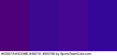 #4D007A #3C098E #450791 #350799 Colors