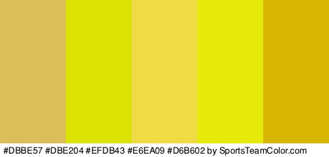 #DBBE57 #DBE204 #EFDB43 #E6EA09 #D6B602 Colors