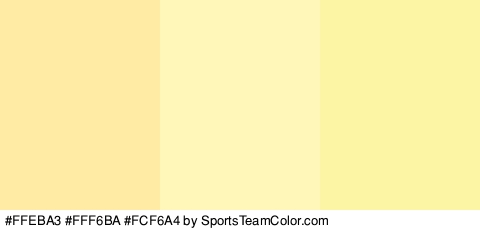 #FFEBA3 #FFF6BA #FCF6A4 Colors