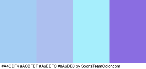 #A4CDF4 #ACBFEF #A6EEFC #8A6DE0 Colors