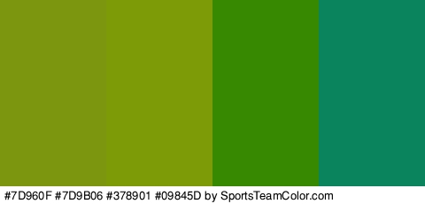 #7D960F #7D9B06 #378901 #09845D Colors