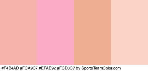 #F4B4AD #FCA9C7 #EFAE92 #FCD3C7 Colors