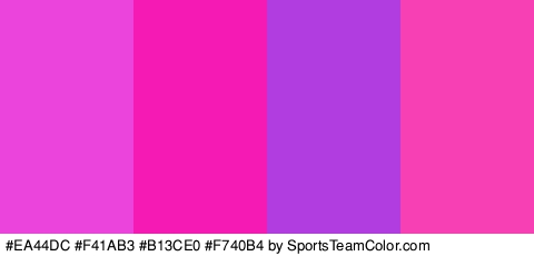 #EA44DC #F41AB3 #B13CE0 #F740B4 Colors