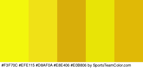 #F3F70C #EFE115 #D8AF0A #E8E406 #E0B806 Colors