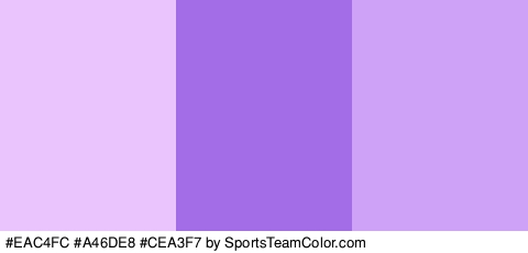 #EAC4FC #A46DE8 #CEA3F7 Colors