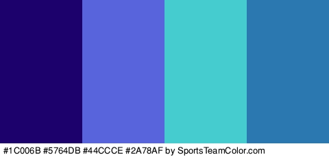 #1C006B #5764DB #44CCCE #2A78AF Colors