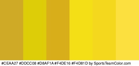 #CEAA27 #DDCC08 #D8AF1A #F4DE16 #F4D81D #FCE03F Colors