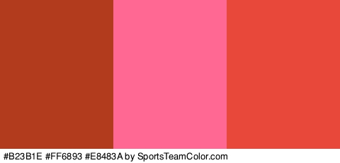 #B23B1E #FF6893 #E8483A Colors