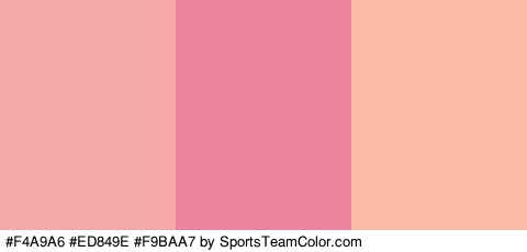 #F4A9A6 #ED849E #F9BAA7 Colors