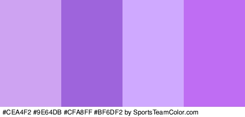 #CEA4F2 #9E64DB #CFA8FF #BF6DF2 Colors