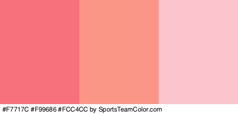 #F7717C #F99686 #FCC4CC Colors