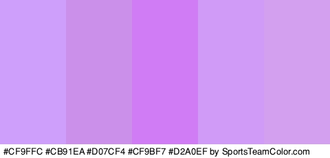 #CF9FFC #CB91EA #D07CF4 #CF9BF7 #D2A0EF Colors