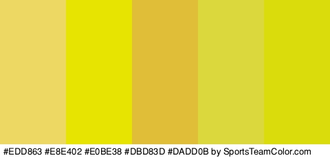 #EDD863 #E8E402 #E0BE38 #DBD83D #DADD0B Colors