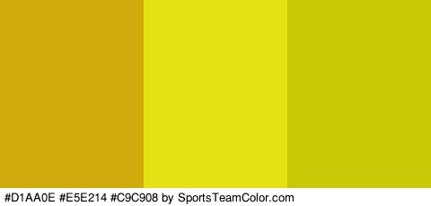 #D1AA0E #E5E214 #C9C908 Colors