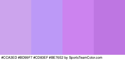 #CCA3ED #BD99F7 #CD83EF #BE76E2 Colors