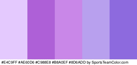 #E4C9FF #AE60D6 #C988E8 #B8A0EF #8D6ADD Colors