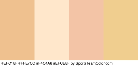 #EFC18F #FFE7CC #F4C4A6 #EFCE8F Colors