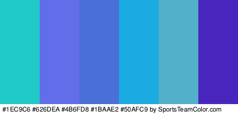 #1EC9C6 #626DEA #4B6FD8 #1BAAE2 #50AFC9 #4825BC Colors