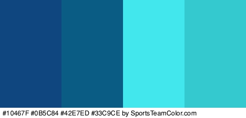 #10467F #0B5C84 #42E7ED #33C9CE Colors