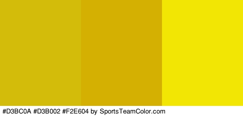 #D3BC0A #D3B002 #F2E604 Colors