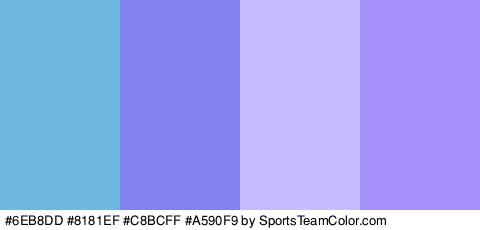 #6EB8DD #8181EF #C8BCFF #A590F9 Colors