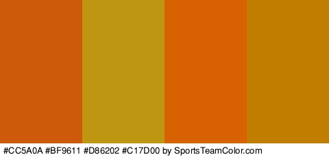 #CC5A0A #BF9611 #D86202 #C17D00 Colors