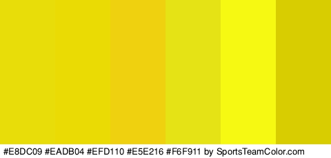 #E8DC09 #EADB04 #EFD110 #E5E216 #F6F911 #D8CD00 Colors