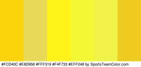 #FCD40C #E8D958 #FFF319 #F4F733 #EFF248 #EDCB21 Colors