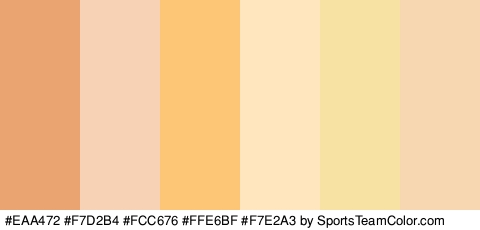 #EAA472 #F7D2B4 #FCC676 #FFE6BF #F7E2A3 #F7D7B2 Colors