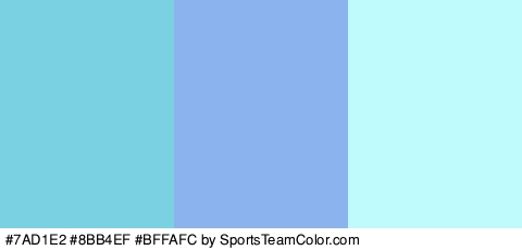 #7AD1E2 #8BB4EF #BFFAFC Colors