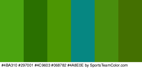 #4BA310 #297001 #4C9603 #068782 #4A8E0E #437000 Colors