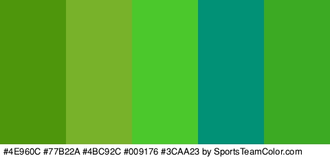 #4E960C #77B22A #4BC92C #009176 #3CAA23 Colors