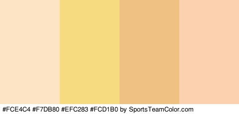 #FCE4C4 #F7DB80 #EFC283 #FCD1B0 Colors