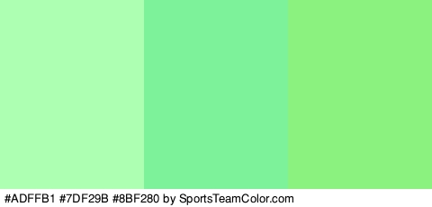 #ADFFB1 #7DF29B #8BF280 Colors